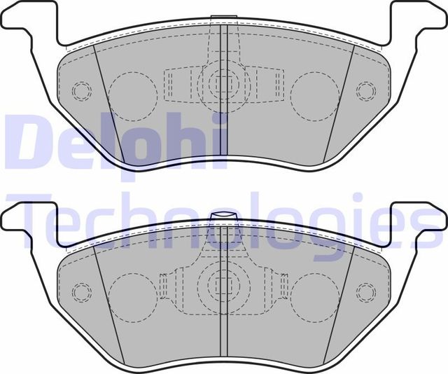 Тормозные колодки Delphi (Low-Metallic) задние для Haima 7 2010-2026. Артикул LP2158