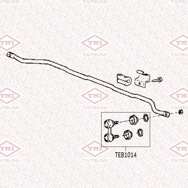 Тяга стабилизатора HYUNDAI ELANTRA 03- перед.лев./прав. (Tatsumi). Артикул TEB1014