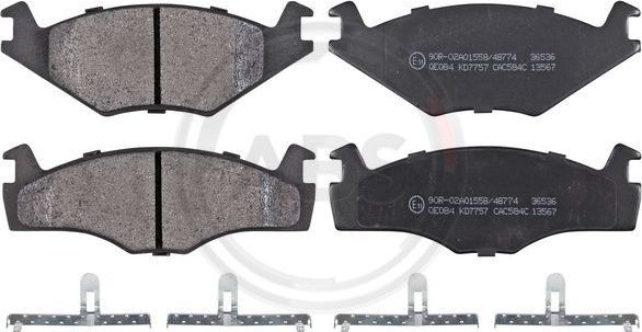 Тормозные колодки ABS передние для Volkswagen Scirocco II 1983-1992. Артикул 36536