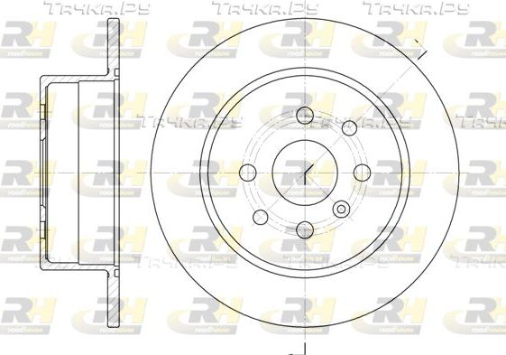 Тормозной диск RoadHouse задний для Opel Vectra B 1995-2003. Артикул 6454.00