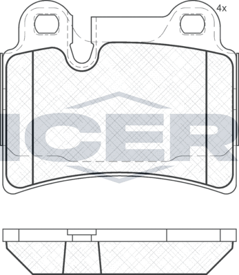 Тормозные колодки Icer. Артикул 181951