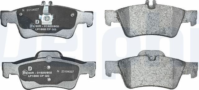 Тормозные колодки Delphi (Low-Metallic). Артикул LP1868