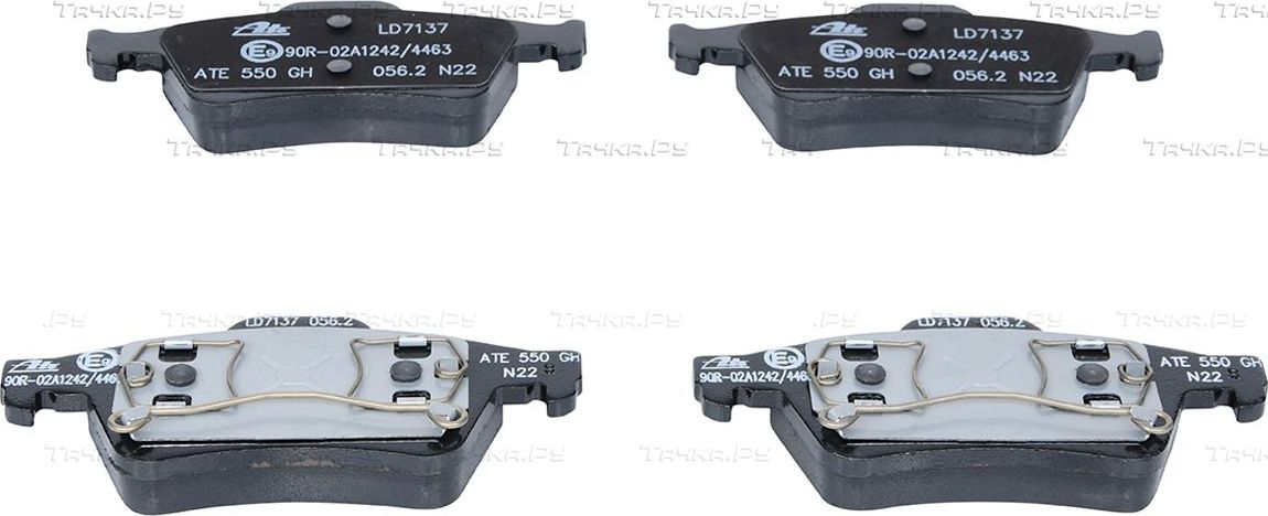 Тормозные колодки ATE Ceramic задние для Renault Vel Satis I 2002-2009. Артикул 13.0470-7137.2