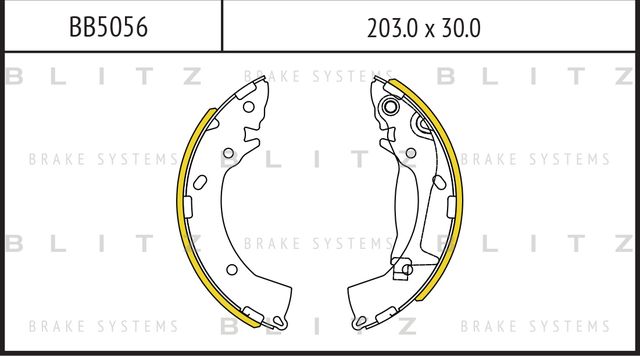Колодки тормозные HYUNDAI GETZ 02- задн. (Blitz). Артикул BB5056