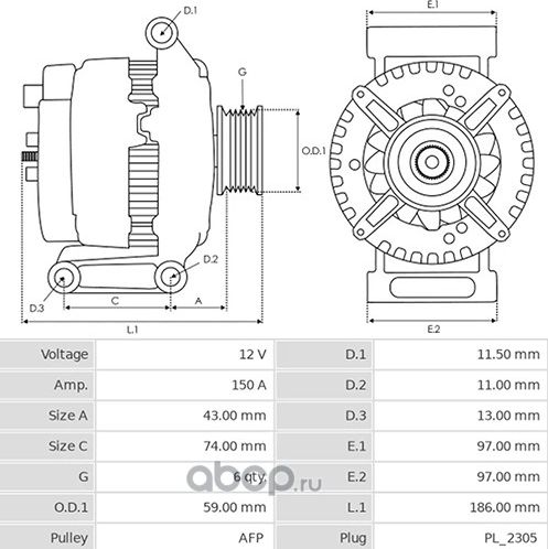 ГЕНЕРАТОР CITROEN JUMPER, PEUGEOT BOXER, FORD TRANSIT (Zikmar). Артикул Z28576R