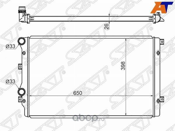 РАДИАТОР VOLKSWAGEN GOLF V 03- TOURAN 03-AUDI A3 (SAT). Артикул SGVW0008
