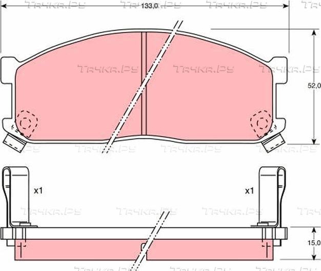 Тормозные колодки TRW. Артикул GDB737