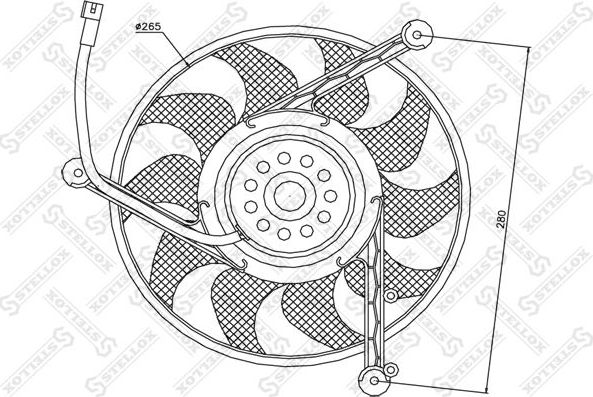 Вентилятор радиатора двигателя Stellox. Артикул 29-99008-SX