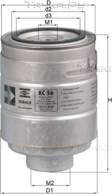 Топливный фильтр Mahle для Mazda 323 IV (BG) 1989-1994. Артикул KC 56