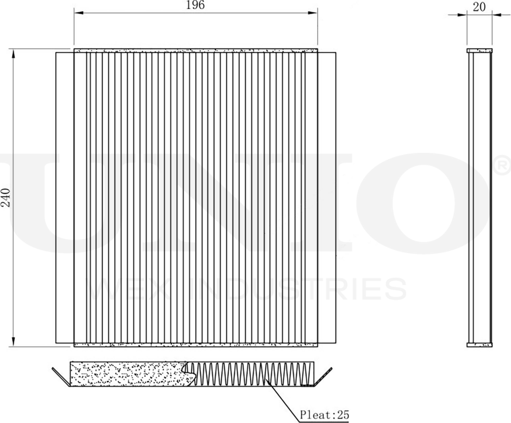 Фильтр салона (Unio). Артикул FLT-40011C