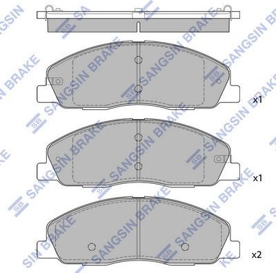 Тормозные колодки Sangsin Hi-Q. Артикул SP4100
