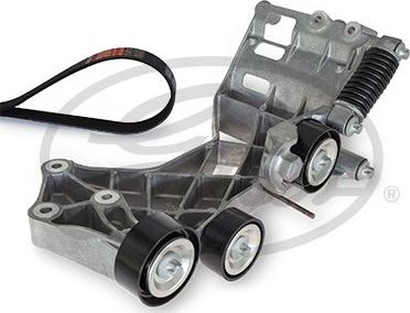 Приводной ремень поликлиновой с роликами (комплект) Gates Micro-V® Kit ESTART™ для Mercedes-Benz A-Класс II (W169) 2004-2012. Артикул K016PK1986EST