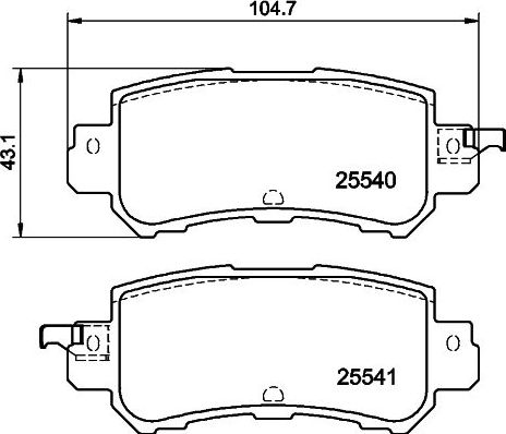 Тормозные колодки Nisshinbo. Артикул NP5052