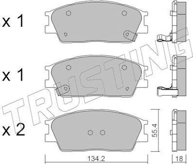 Тормозные колодки Trusting. Артикул 1374.0