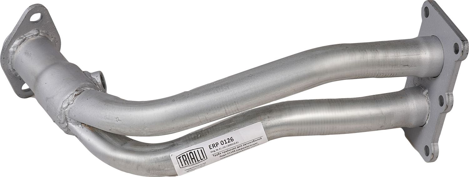 Глушитель (труба приемная) Trialli (алюминий / сталь). Артикул ERP 0126