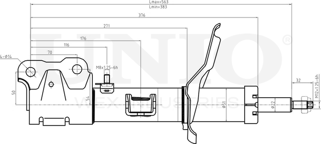 Амортизатор подвески (Unio). Артикул SAB-10210