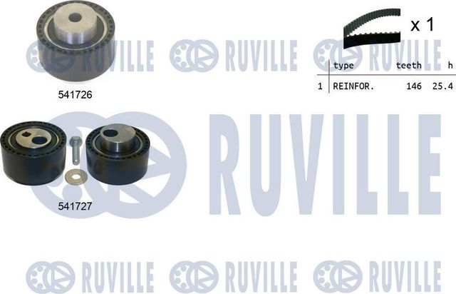 Ремень ГРМ с роликами (комплект) Ruville. Артикул 550292