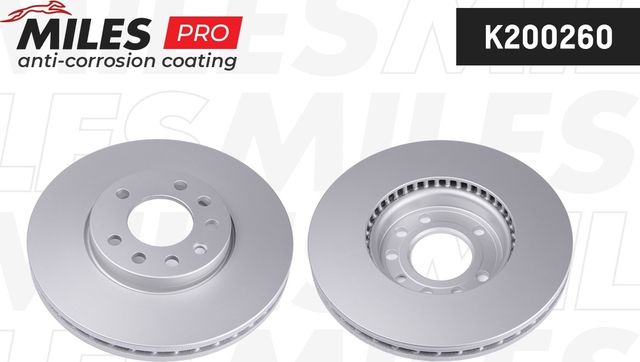Тормозной диск Miles передний для Saab 9-3 II 2002-2015. Артикул K200260