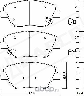 Колодки тормозные дисковые Hyundai SONATA VI / i45 VI (YF), Optima (Bapco) Bapco. Артикул BP0800