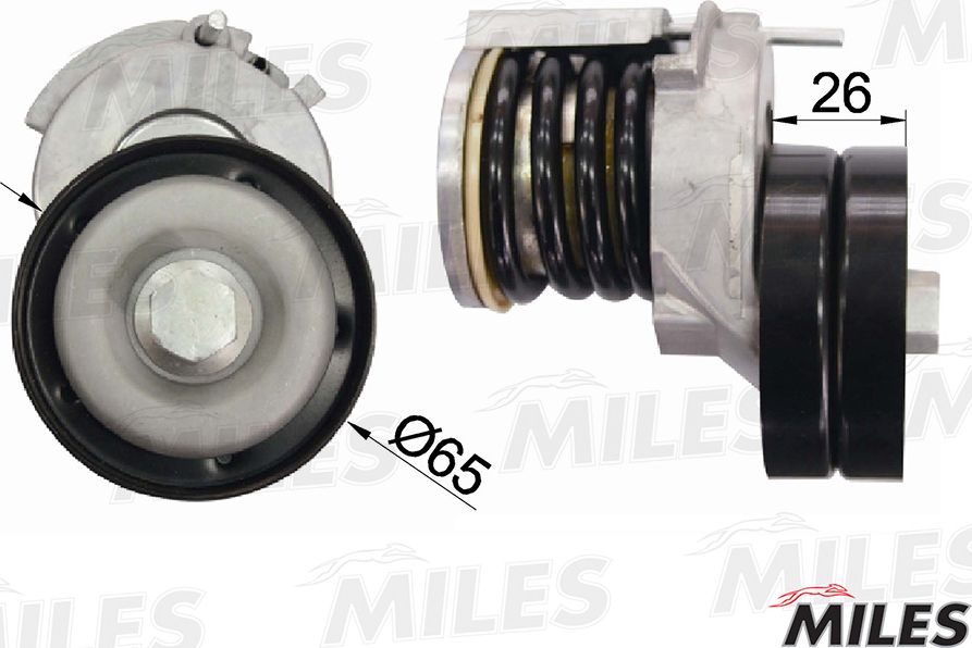 Натяжной ролик (натяжитель) приводного ремня Miles. Артикул AG00314