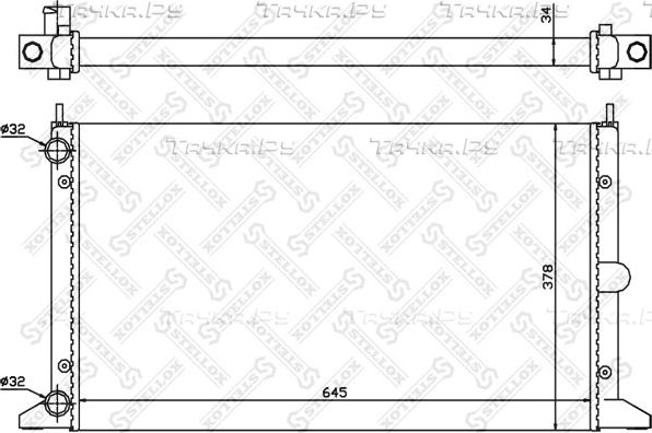 Радиатор охлаждения двигателя Stellox. Артикул 10-25243-SX