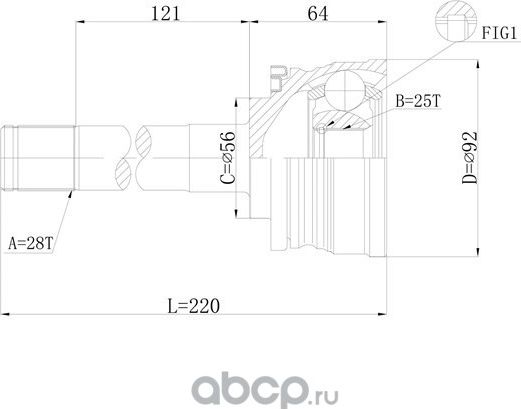 Шрус привода DOUBLEFORCE (Double Force). Артикул DFCV113