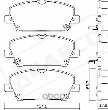 Колодки тормозные дисковые BP0602 передние, комплект, (Bapco) Bapco. Артикул BP0602
