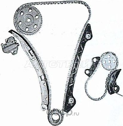 Комплект для замены цепи ГРМ L3 2.3 MAZDA 356AT (SAT). Артикул TKMA133