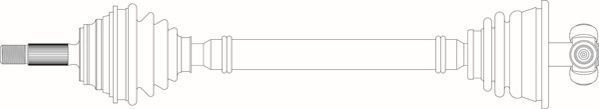 Полуось (привод в сборе, приводной вал) General Ricambi передняя левая для Renault 19 I 1989-1992. Артикул RE3160