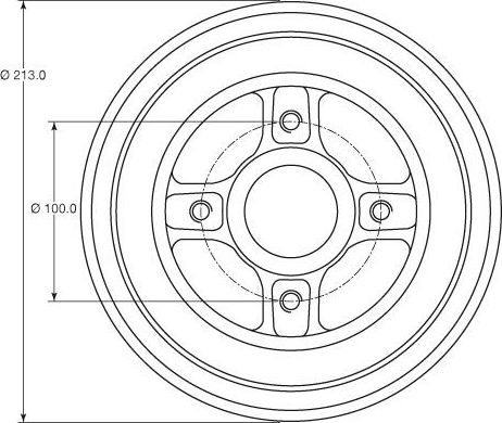 Тормозной барабан TRW задний для Renault Modus I 2004-2012. Артикул DB4363MR