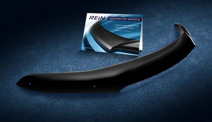 Дефлектор REIN для капота (ЕВРО крепеж) Hyundai Santa Fe III кроссовер рестайлинг 2015-2024 (без лого). Артикул REINHD661wl