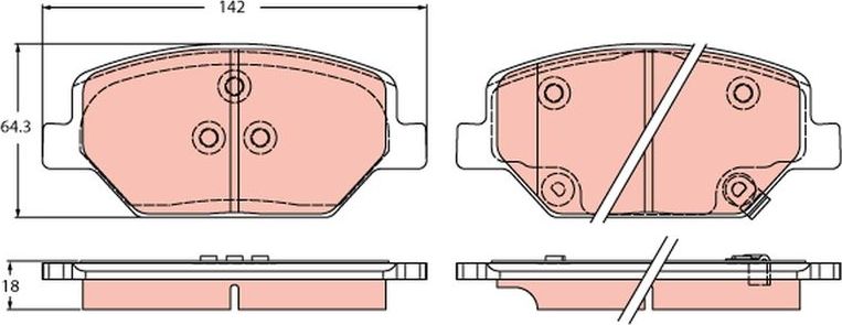 Тормозные колодки TRW. Артикул GDB2185