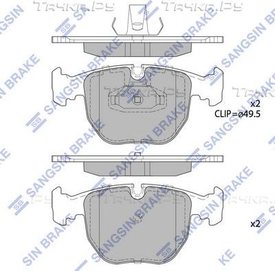 Тормозные колодки Sangsin Hi-Q передние для BMW 5 IV (E39) 1996-2004. Артикул SP2166