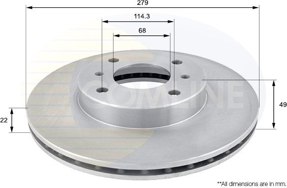 Тормозной диск Comline COATED. Артикул ADC0252V