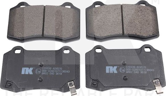 Тормозные колодки NK задние для Jeep Grand Cherokee III (WK) 2006-2010. Артикул 229339