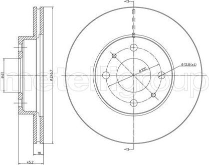 Тормозной диск Trusting передний для Nissan Almera N15 1995-2000. Артикул DF436