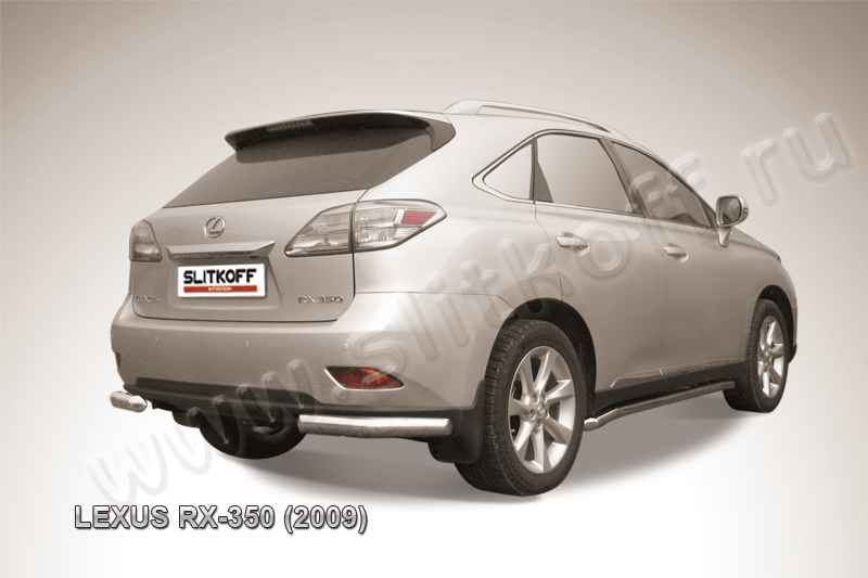 Защита Slitkoff задняя d76 уголки для Lexus RX 350 2009-2012. Артикул LRX35017