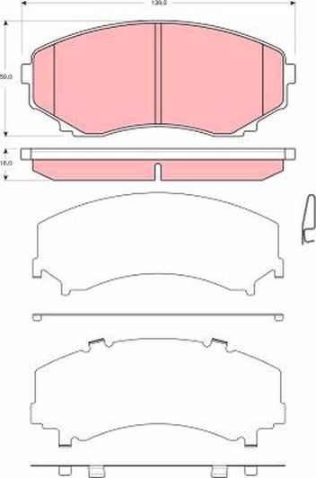 Тормозные колодки TRW передние для Mazda MPV II (LW) 2002-2005. Артикул GDB3326