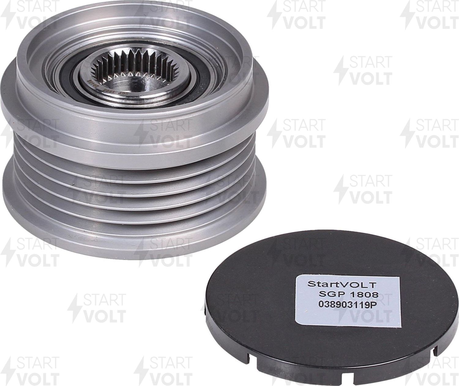 Муфта генератора обгонная StartVOLT для Volkswagen Passat B5 1996-2005. Артикул SGP 1808