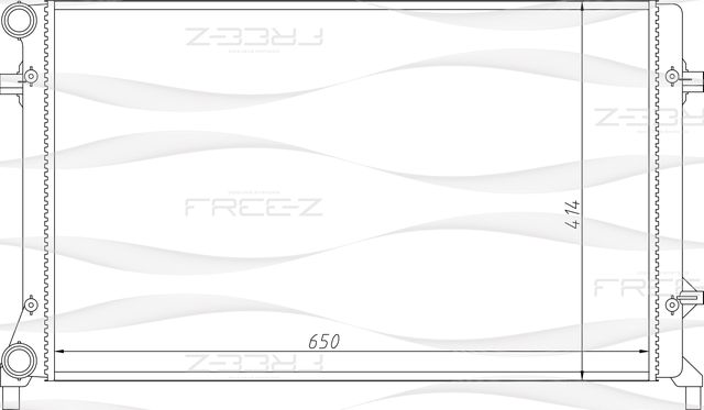 Радиатор AUDI A3/S3 03- 1.4-2.5/2.0D охлаждения (Free-Z). Артикул KK0207