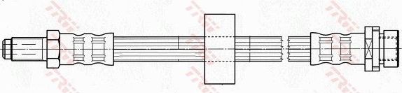 Тормозной шланг TRW задний правый/левый для Ford Mondeo III 2000-2007. Артикул PHB414