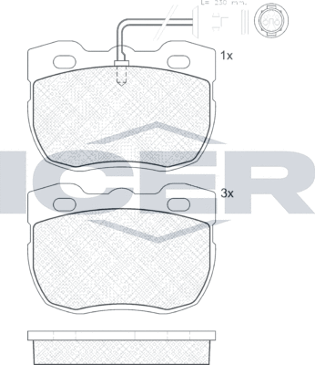 Тормозные колодки Icer. Артикул 140839