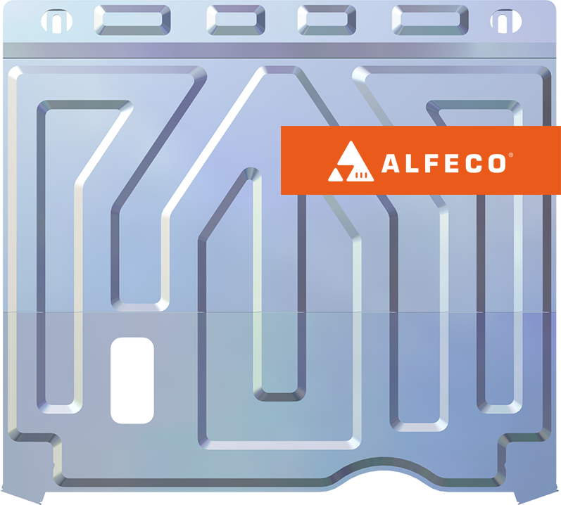 Защита алюминиевая Alfeco для картера и АКПП Lada Granta 2011-2026. Артикул ALF.28.140al