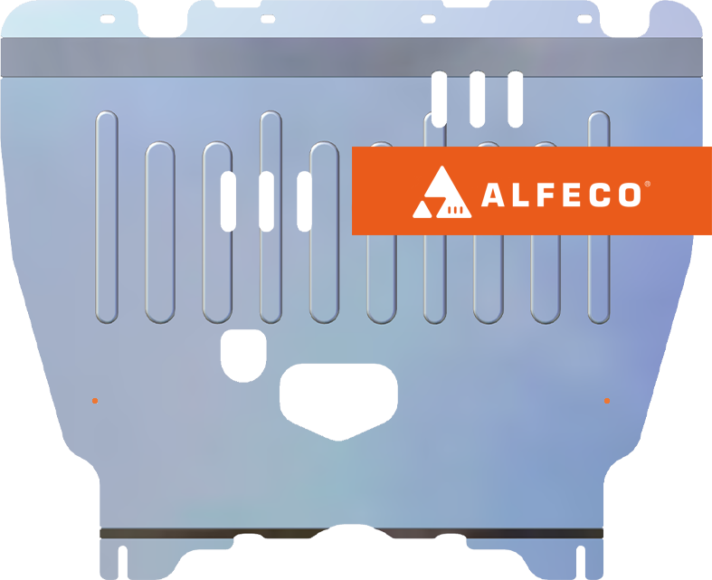 Защита алюминиевая Alfeco (4мм) для картера и КПП Peugeot 207i хэтчбек (сборка Иран) 2016-2026. Артикул ALF.17.12 AL4