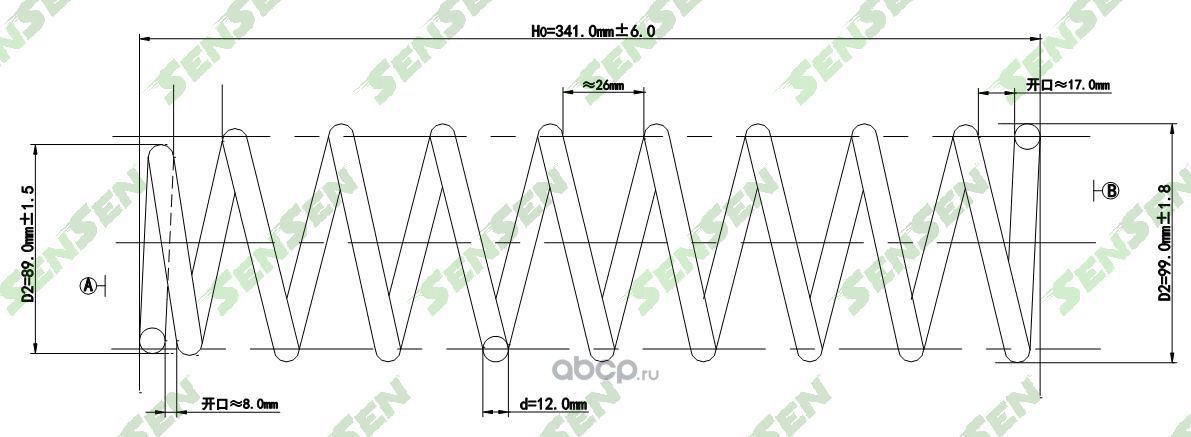 Пружина подвески (Sensen). Артикул SCP10190