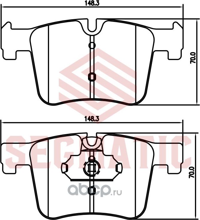 Колодка торм диск пер (Segmatic). Артикул SGBP2767