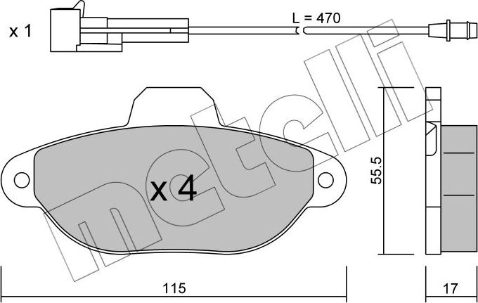 Тормозные колодки Metelli. Артикул 22-0159-0