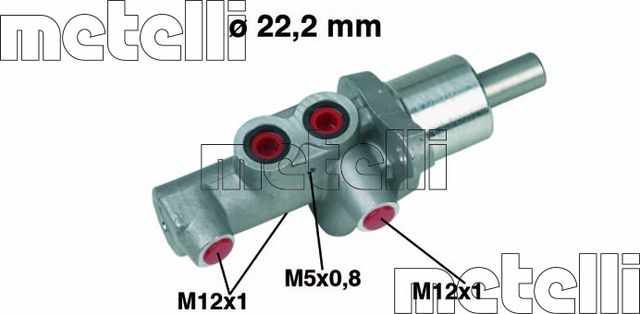 Тормозной цилиндр главный Metelli (алюминий) для MINI Hatch I ((R50, R53) 2001-2006. Артикул 05-0436