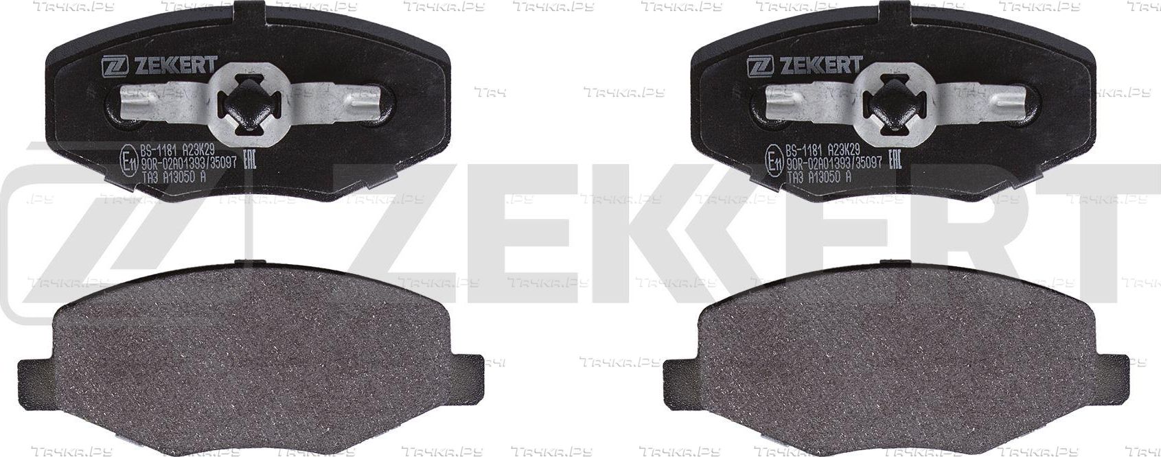 Тормозные колодки Zekkert передние для Chery IndiS (S18D) I 2010-2015. Артикул BS-1181
