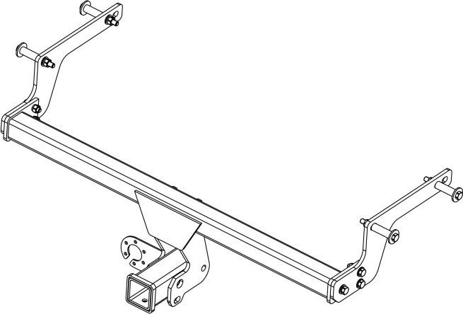 Фаркоп AvtoS под квадрат 50х50 для Renault Kaptur 2016-2026 без вставки и шара в комплекте. Артикул RN 14B